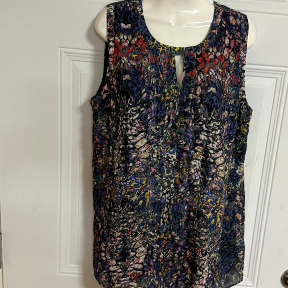 Cabi Large Women's Blouse Keyhole Accents Lined Chic Casual - Picture 10 of 10